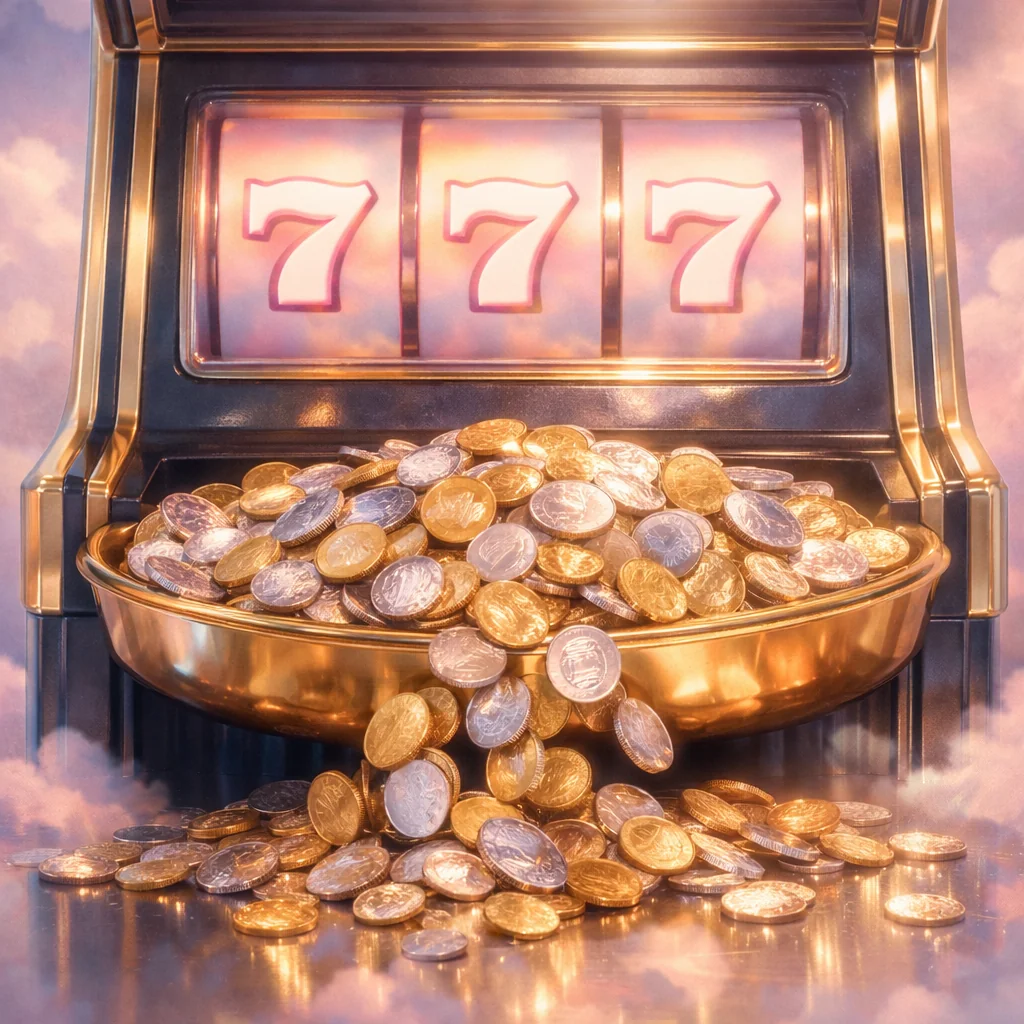 Premium gokkasten zweven tussen zachte lavendelwolken